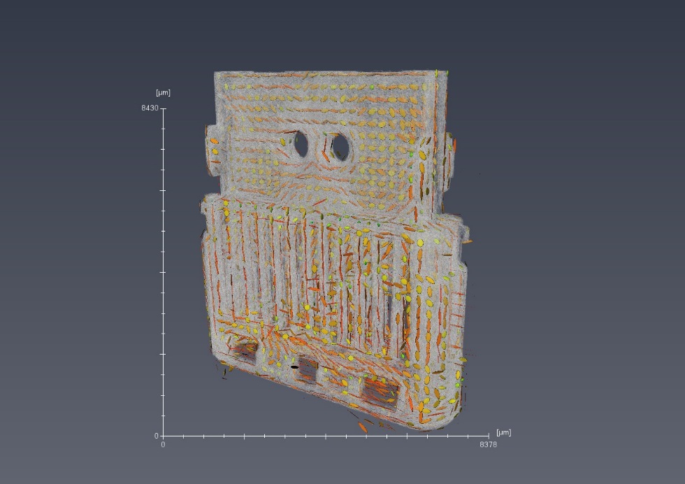 Glass fiber length and orientation analysis of reinforced polymers (GFRP)