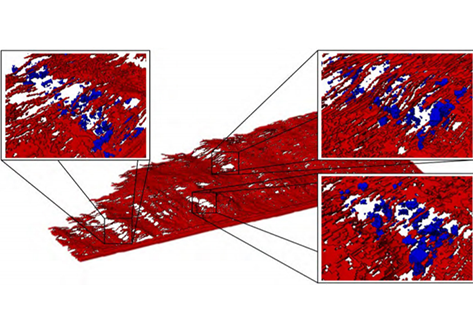 Understanding the near-threshold crack growth behavior in an aluminum alloy by x-ray tomography